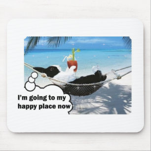 Dutch rabbit in happy place mouse pad