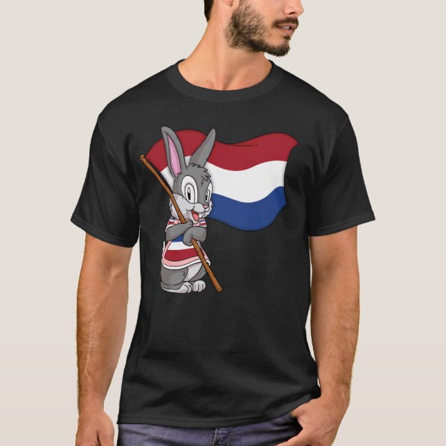 Dutch Rabbit Netherlands Flag T-Shirt (Front)