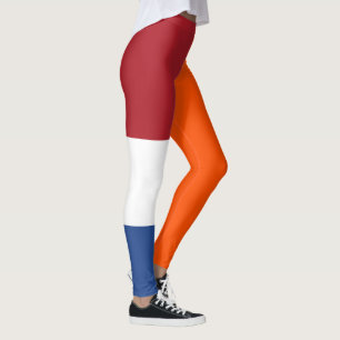 Dutch Red White Blue Orange Flags Colours Leggings