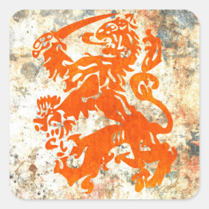 Dutch Republic Lion Square Sticker