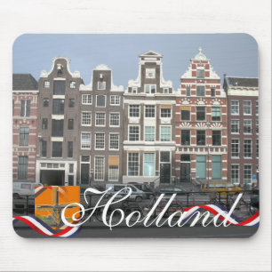 Dutch Row Houses Holland Text Souvenir Mousepad