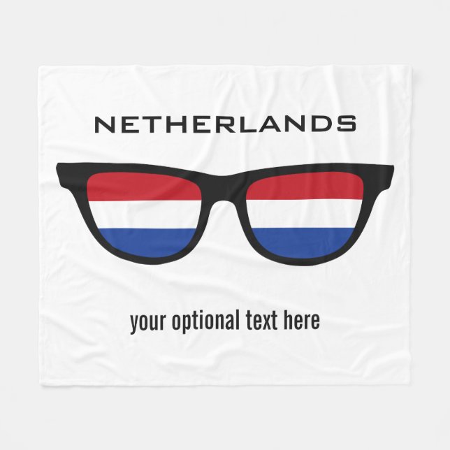 Dutch Shades custom text & colour fleece blankets (Front (Horizontal))