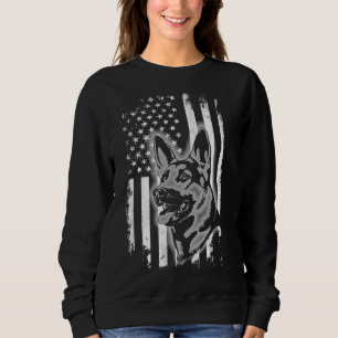 Dutch Shepherd American Flag USA Patriotic Dog Lov Sweatshirt