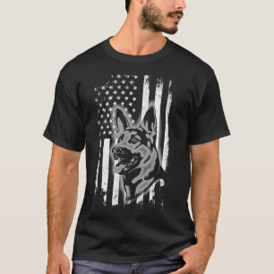 Dutch Shepherd American Flag USA Patriotic Dog Lov T-Shirt