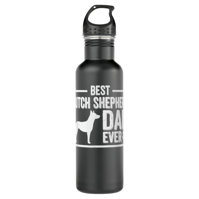 Dutch Shepherd Dad Best Dog Owner Ever 710 Ml Water Bottle (Front)