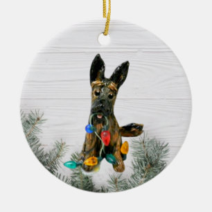 Dutch Shepherd Dog Christmas ornament