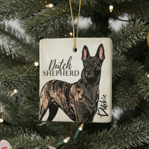 Dutch Shepherd Dog - Dutchie Ceramic Ornament