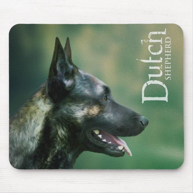 Dutch Shepherd dog - Dutchie -Hollandse  Herder Mouse Pad (Front)