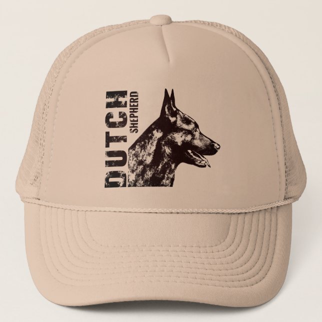 Dutch Shepherd dog - Dutchie -Hollandse  Herder Trucker Hat (Front)