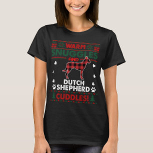 Dutch Shepherd Dog Owner Gifts Pajama Ugly Christm T-Shirt