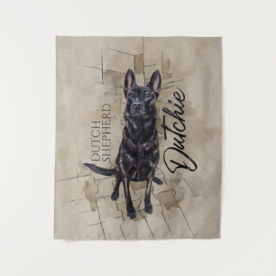 Dutch Shepherd - Dutchie Illustration Tapestry
