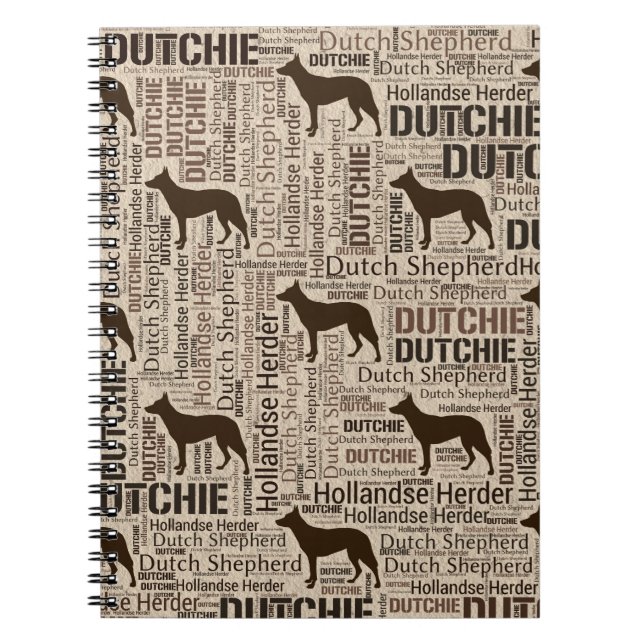 Dutch Shepherd - Hollandse Herder - Dutchie Notebook (Front)