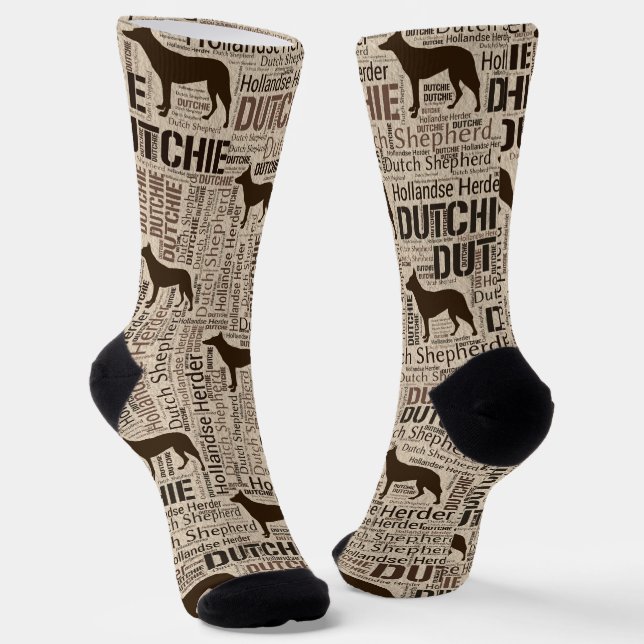 Dutch Shepherd - Hollandse Herder - Dutchie Socks (Angled)