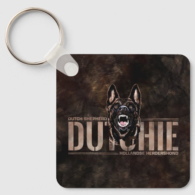 Dutch Shepherd -Hollandse Herdershond  Key Ring (Front)