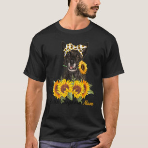 Dutch Shepherd Mum Sunflower Summer Dog Mum Mama W T-Shirt