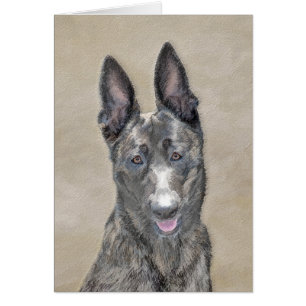 Dutch Shepherd Painting - Cute Original Dog Art