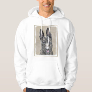 Dutch Shepherd Painting - Cute Original Dog Art Hoodie