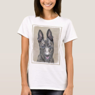 Dutch Shepherd Painting - Cute Original Dog Art T-Shirt