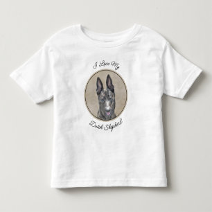 Dutch Shepherd Painting - Cute Original Dog Art Toddler T-Shirt