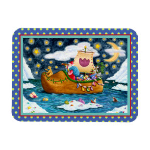 DUTCH SHOE SANTA SHIP, ICEBERGS, WHALE, TEDDY BEAR MAGNET