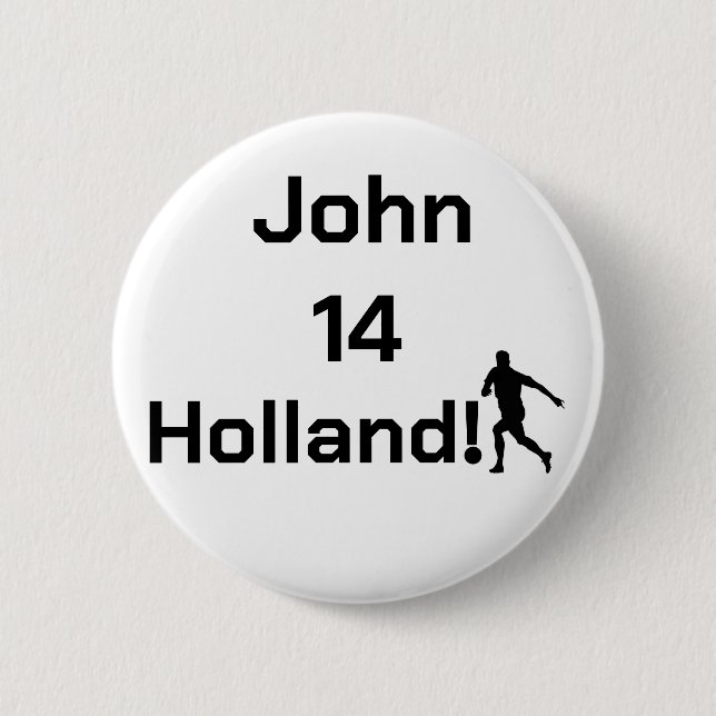 Dutch Soccer, customisable     6 Cm Round Badge (Front)