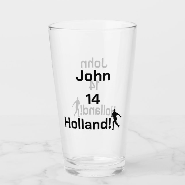 Dutch Soccer, customisable     Glass (Front)
