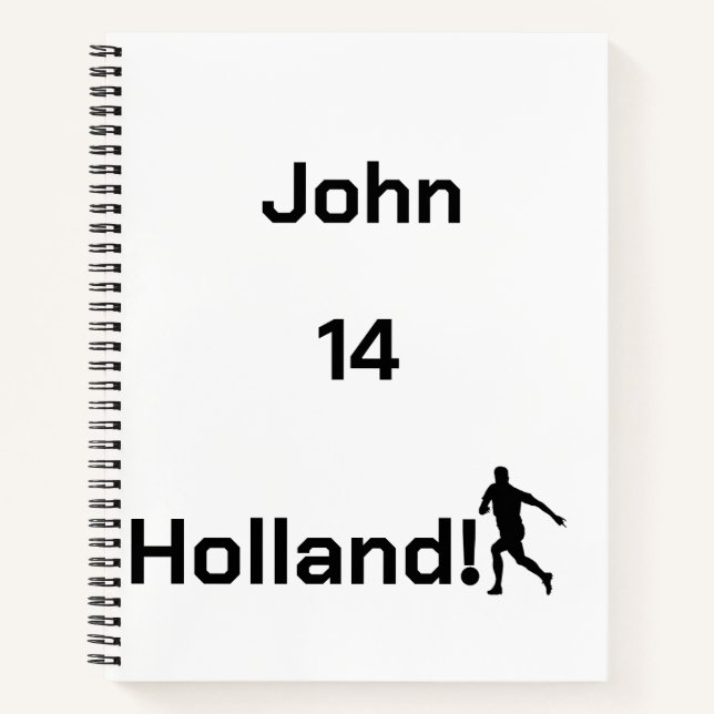 Dutch Soccer, customisable     Notebook (Front)