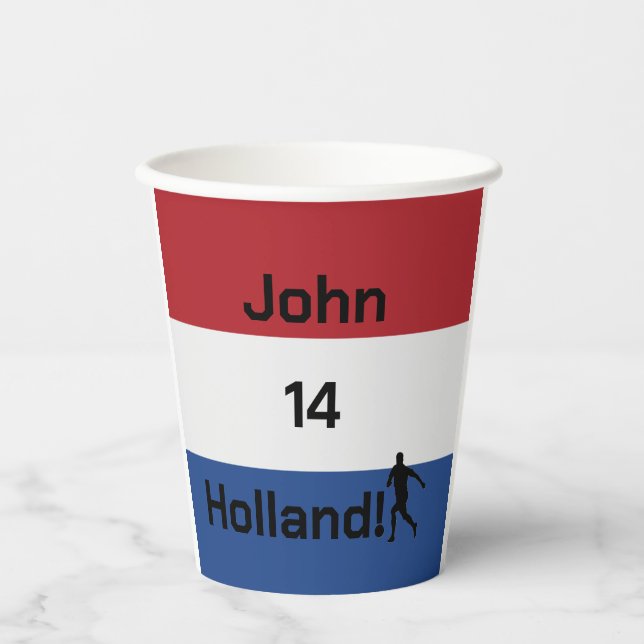 Dutch Soccer, customisable     Paper Cups (Front)