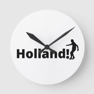 Dutch soccer round clock