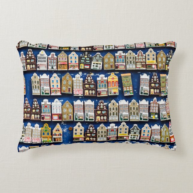 Dutch souvenirs, Amsterdam street scene. Decorative Cushion (Front)