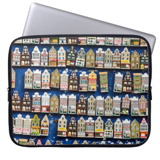 Dutch souvenirs, Amsterdam street scene. Laptop Sleeve