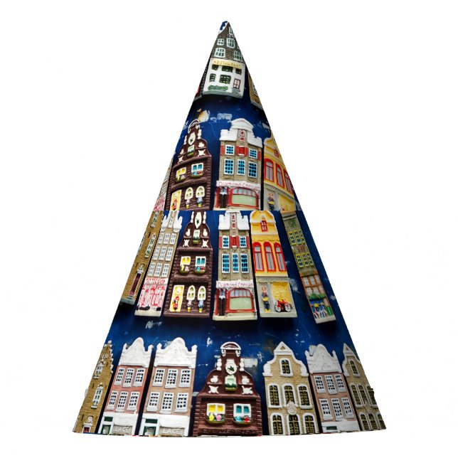 Dutch souvenirs, Amsterdam street scene. Party Hat (Front)