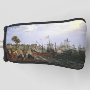 Dutch Squadron attacking a Spanish Fortress Golf Head Cover
