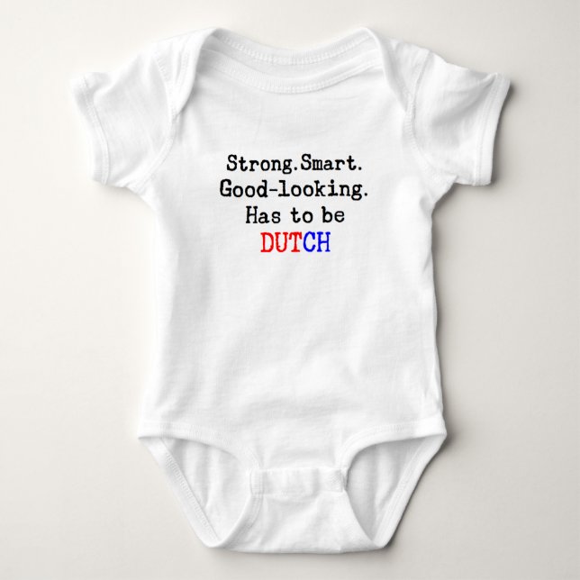 dutch strong baby bodysuit (Front)