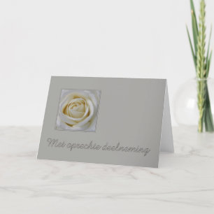 Dutch Sympathy Met oprechte deelneming Card