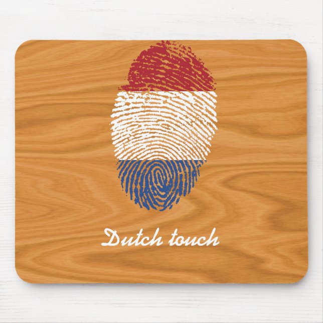 Dutch touch fingerprint flag mouse pad (Front)