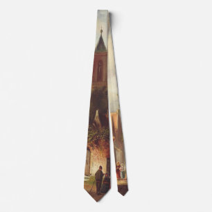 Dutch Town Scene by Charles Leickert Landscape Tie