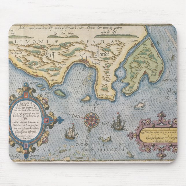 Dutch Trade map of the Baltic Sea Mouse Pad (Front)
