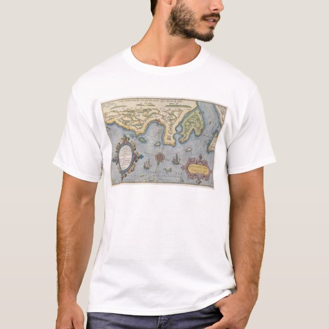 Dutch Trade map of the Baltic Sea T-Shirt (Front)