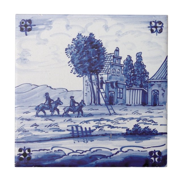 Dutch traditional blue tile (Front)