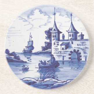 Dutch traditional blue tile coaster