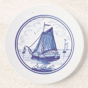 Dutch traditional blue tile coaster