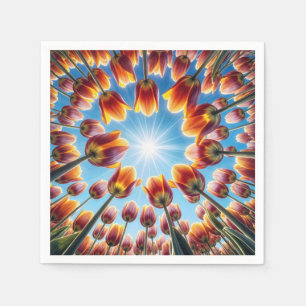Dutch Tulip Garden In Sunshine Napkin