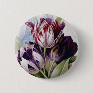 Dutch Tulips 6 Cm Round Badge