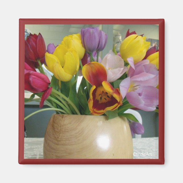 "Dutch Tulips Bouquet" Magnet (Front)