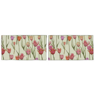 Dutch Tulips Pillow Cases Set