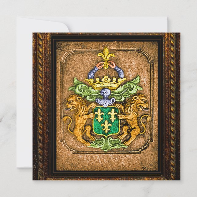 Dutch van Westervelt Family Coat of Arms Flat Card (Front)