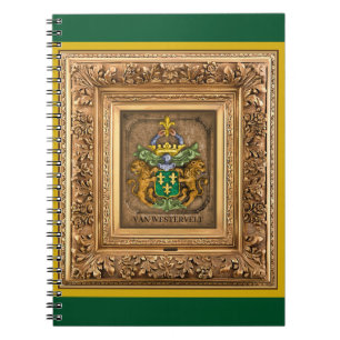 Dutch Van Westervelt Family Coat of Arms Notebook