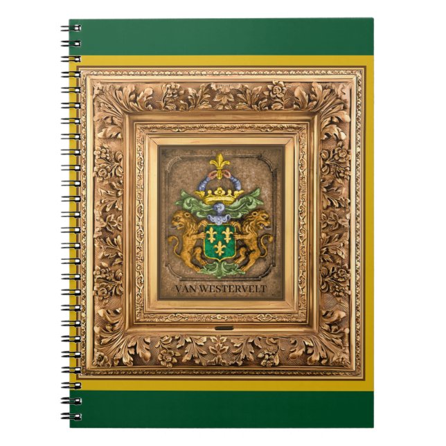 Dutch Van Westervelt Family Coat of Arms  Notebook (Front)