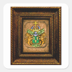 Dutch van Westervelt Family Coat of Arms  Square Sticker